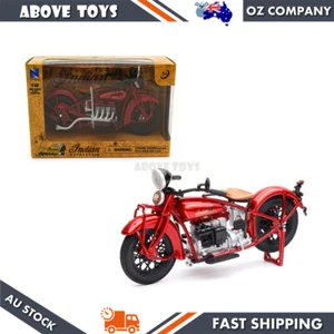 Newray 1:12 Scale 1930 Indian Four Burgendy Diecast Motorcycle Model Toy - Picture 1 of 3