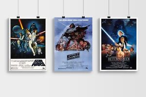 Star Wars Trilogy Film Poster Collection A4 & A3 