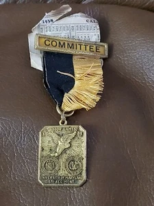 1938 University Of Maryland 5th Regiment Indoor Games Committee Ribbon Medal - Picture 1 of 6