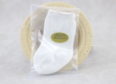 American girl white party socks for 18'' doll Samantha’s Birthday outfit - Image 1 of 3