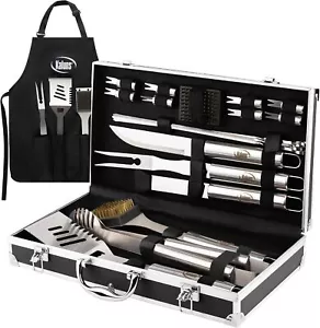 21pcs Stainless Steel BBQ Grill Accessories Outdoor Barbeque Grilling Tool Set - Picture 1 of 9