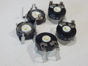 PIHER PT15LD50K OR PT15WB50K 50K OHM TRIMMER TRIM POT - LOT OF 5 POTENTIOMETERS - Picture 1 of 14