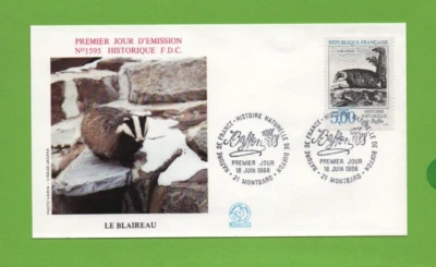 FDC 1988 - the Badger - History Natural Buffon ( Ref. 7649) - Image 1 of 2