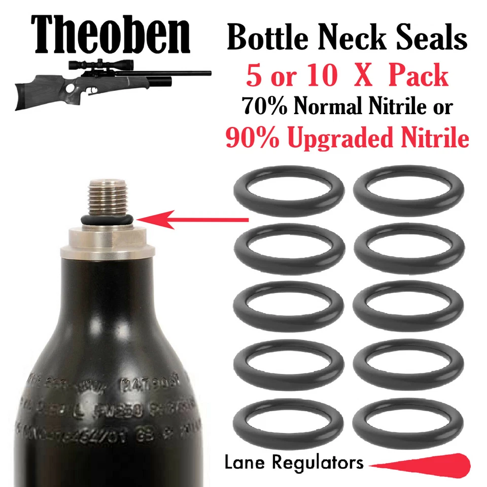 Sellos de junta tórica de botella Theoben Buddy rápido 7 MK1 MK2 etc...