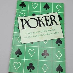 Vintage 1950 Poker The Nations Most Fascinating Card Game Book Booklet 33220 - Picture 1 of 5