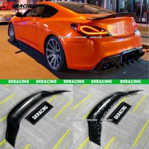 Fit Hyundai Genesis Coupe 2010-2016 Gloss Black /Forged Carbon Rear Spoiler Wing - Picture 1 of 39