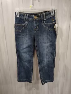 Baby Phat Girls Denim Jeans Size 8 NWT Embroidered Gems - Picture 1 of 8