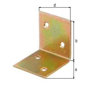 Alberts Breitwinkel galvanisch gelb verzinkt 40 x 40 x 40 mm 25er Set - Bild 1 von 1