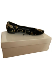 CASADEI Flats Ballet Leather Velour Multi-Floral Print Size: 9 | IT 39 - Picture 1 of 12