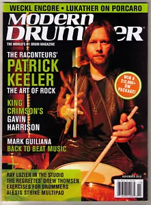 MODERN DRUMMER MAGAZINE NOVEMBER 2019 Patrick Keeler King Crimson Guiliana $0 SH - Foto 1 di 2