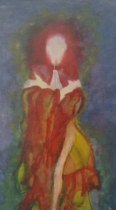 Pintura al óleo original LOST TWIN 6" X 12,5" de Theo NUEVO - Imagen 1 de 9