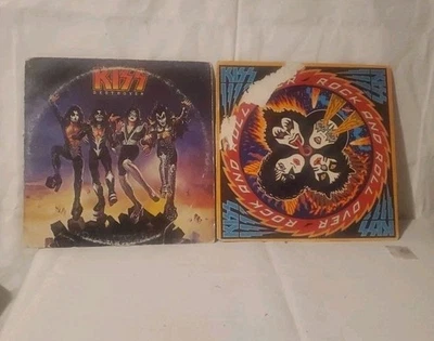 KISS Destroyer + Rock And Roll Over Vinyl Lot (1976 Casablanca) Original Sleeves - Image 1 of 4
