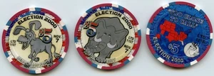 5 $ Four Queens Election 3er Set LE Chips Downtown Las Vegas 2000 - Bild 1 von 2