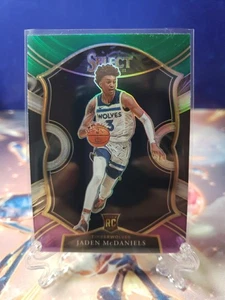 Panini Select Jaden McDaniels Concourse 2020-21 verde blanco púrpura Prizm #88 - Imagen 1 de 2