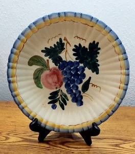 Vintage Stangl #3341, signed, "Harvest" fruit 10 1/4" Pottery Plate - Picture 1 of 8