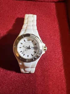 Technomarine Cruise White Dial Ceramic Day Date Steel Ladies Watch 110022C - Picture 1 of 12