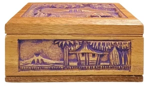 Caja de cigarrillos tallada a mano artesanías filipinas vintage Lina Vizcarra-Oandasan - Imagen 1 de 11