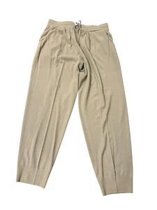 Lafayette 148 New York Hose Damen hellbraun Wolle Strick Kordelzug Pant Jogger Gr. XL - Bild 1 von 11