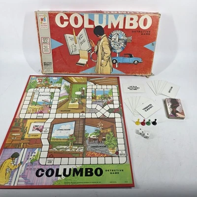Vintage 1974 Columbo Detective Board Game Milton Bradley 4419 100% Complete - Image 1 of 4