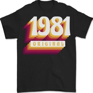 Retro 44th Cumpleaños Original 1981 Camiseta Hombre 100% Algodón - Imagen 1 de 2