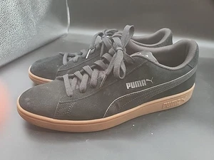 PUMA Smash V2 Suede Leather Sneakers Size 11.5 Black Gum 364989-15 Shoes - Picture 1 of 12
