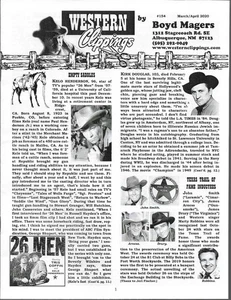 Marzo 2020 - Abril #154 Western Clipings - Fanzine de película occidental B - - Imagen 1 de 2