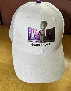 Super Bowl LVIII CBS Sports Official White Hat Cotton Snapback Adjustable Hat - Bild 1 von 6