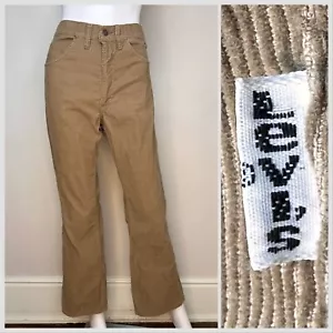 Vtg 1970s Tan Corduroy Pants 70s Levi’s Jeans 646 White Tab 30"x28.5" Flare Leg - Picture 1 of 8