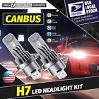 Canbus H7 Led Headlight Super Bright Bulbs Kit White 22000Lm High/Low Beam 6000K