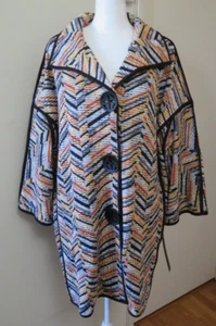 Neu mit Etikett IC by CONNIE K GESTREIFTE 3/4 ARM JACKE, GR. XXL - Bild 1 von 8