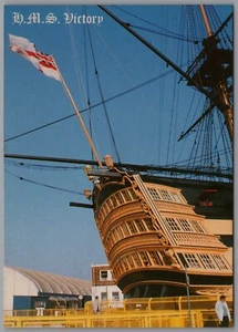 H.M.S Victory Ship Postcard Unposted - Picture 1 of 2