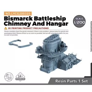 1/200/350 Model Upgrade Parts Bismarck Battleship Chimney And Hangar kit - Picture 1 of 4