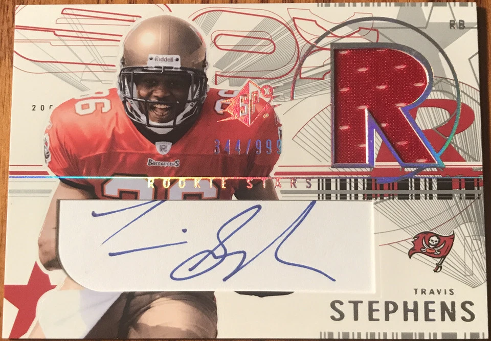 2002 SPx Rookie Jersey Autograph Travis Stephens #163 #’d 344/999 - Image 1 of 3