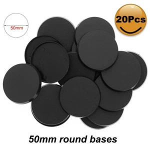 MB750 20 piezas Bases Redondas 50 mm Modelo Base Plástico para Juegos de Guerra en Miniatura - Imagen 1 de 4