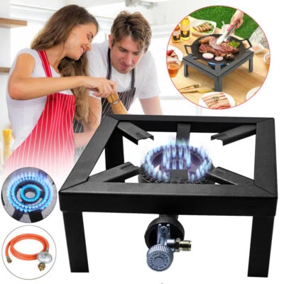 Gaskocher Hockerkocher Economic 8 KW DE/AT mit Schlauch 50 mbar Regler Camping - Bild 1 von 4