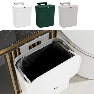 Wall Mounted Trash Can Kitchen Hanging Trash Bin Cabinet Door Trash Can - Picture 1 of 15