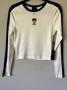 Forever 21 Minnie Mouse Disney Top Long Sleeve Slim Fit NWT - Picture 1 of 8