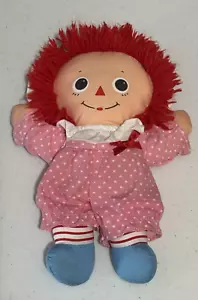 Vintage 1989 Playskool Raggedy Ann Soft Rag Doll 9 1/2" Pink Outfit - Bild 1 von 7