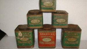 Antique RING TRAVELERS American Square & Wilsons Round -National, Providence RI - Picture 1 of 12