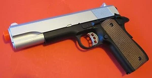 Metal Body/Magazine Airsoft Spring Pistol 1911 Open Ejection Port, Hammer Moves - Picture 1 of 2