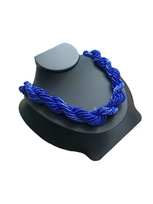  Perlen Kette  gedreht Rocailles Perlen Mini Kunststoff lila-Töne Modeschmuck  - Bild 1 von 2