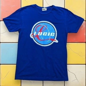 Y2K Logic Rap Band Tee Blue NASA Hip Hop Music Concert Shirt Mens Size S - Picture 1 of 4