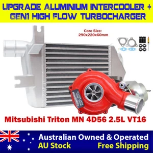 GEN1 High Flow Turbo Charger+60mm Intercooler For Mitsubishi Triton MN 4D56 2.5L - Bild 1 von 11