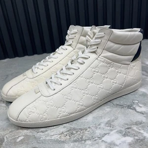 Gucci Apollo Bambi GG Monogram Sneaker Weiß Leder 10 G oder 10,5 US oder 44 EUR - Bild 1 von 13