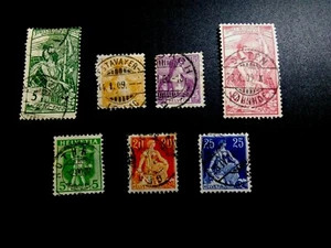 Switzerland 1900-1908 7 used stamps CV£40 - Picture 1 of 2