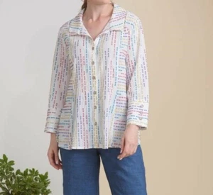 Camisa Peruana en Forma de Tejido de Habitat, Nueva con Etiquetas, Envío Gratis - Imagen 1 de 6