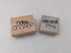 Rubber Stamp Set 'Baby Shower' and 'Welcome Baby'