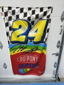 Jeff Gordon 1998 Vertical Flag DuPont Racing/ Rare/ Sports Image - Picture 1 of 7