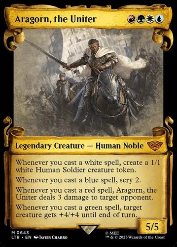 Aragorn, the Uniter - Silver Foil Showcase LTR NM MTG - Image 1 of 1