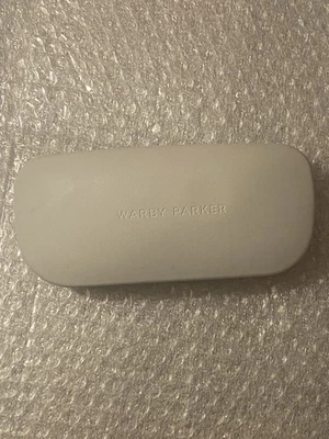 Warby Parker Case Eye Glasses  Sunglasses Case Light Gray White Hard Clamshell Foto 1 de 4